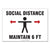 Accuform® Social Distance Signs, Wall, 14 x 10, "Social Distance Maintain 6 ft", Human, White, 10/Pack (GN1MGNF542VPESP)