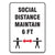 Accuform® Social Distance Signs, Wall, 10 x 7, "Social Distance Maintain 6 ft", 2 Humans/Arrows, White, 10/Pack (GN1MGNF547VPESP)