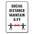 Accuform® Social Distance Signs, Wall, 14 x 10, "Social Distance Maintain 6 ft", 2 Humans/Arrows, White, 10/Pack (GN1MGNF549VPESP)