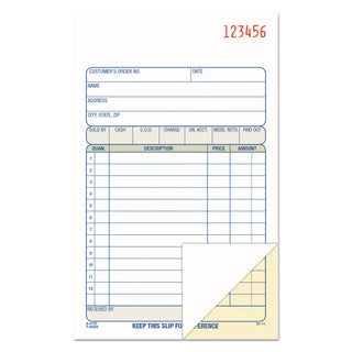 Adams® 2-Part Sales Book, 6 11/16 x 4 3/16, Carbonless, 50 sets/Book (ABFDC4705)