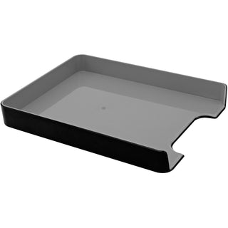 Advantus Letter Tray, Fusion, 12-3/4"x10"x1-11/16", Black/Gray (AVT37678)