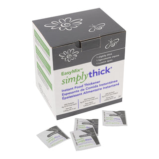 SimplyThick® Easy Mix Food and Beverage Thickener 4 oz. Individual Packet Unflavored Gel IDDSI Level 1 Slightly Thick (1190408_BX)