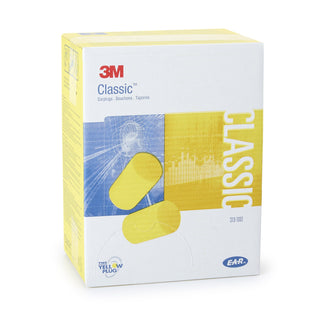 3M™ E-A-R™ Classic™ Ear Plugs Cordless One Size Fits Most Yellow (650987_BX)