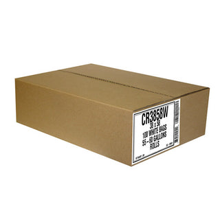Aluf Plastics 24 x 32 Linear Low Density, Capacity 12-16 Gal, White (CR2431W)