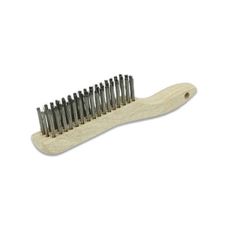 Anchor Brand® Hand Scratch Brush, 4 x 16 Rows, 0.012 in Stainless Steel Fill, Shoe Handle (102-BW-9112)