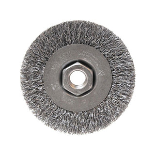 Anchor Brand® Light Duty Crimped Wheel Brushes, 4 D x 1/2 W, 0.014 Carbon Steel, 5/8" - 11 UNC (102-BW-450)