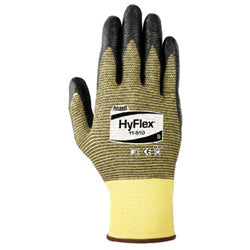 Ansell HyFlex® 11-510 Nitrile Palm Coated Gloves, Size 9, Yellow/Black (012-11-510-9)