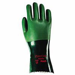 Ansell 08-352 Neoprene Dipped Gloves, Rough Finish, Size 9, Green (012-8-352-9)