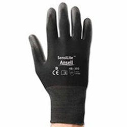 Ansell Sensilite Gloves, 9, Black (012-48-101-9)