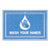 Apache Mills® Message Floor Mats, 24 x 36, Blue, "Wash Your Hands" (APH3984528822X3)