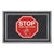 Apache Mills® Message Floor Mats, 24 x 36, Charcoal/Red, "Stop Wash Your Hands" (APH3984528832X3)