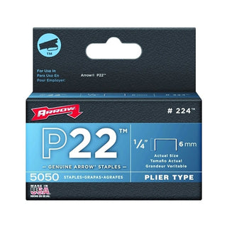 Arrow Fastener 02214 P22 STAPLES 1/4" (091-224)