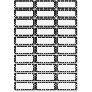 Ashley Dots Namplate Magnets, Black/White (ASH100809)