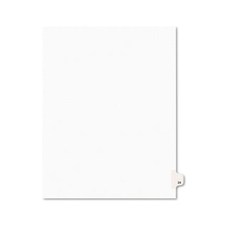 Avery® Preprinted Legal Exhibit Side Tab Index Dividers, Avery Style, 10-Tab, 24, 11 x 8.5, White, 25/Pack (AVE01024)