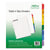 Avery® Table 'n Tabs Dividers, 8-Tab, 1 to 8, 11 x 8.5, White, 1 Set (AVE11669)