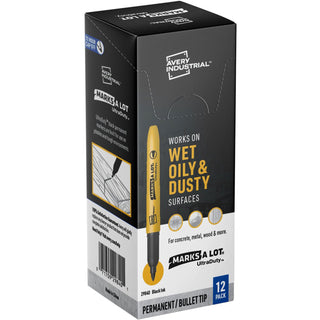 Avery® UltraDuty Permanent Markers - 1 mm Marker Point Size - Bullet Marker Point Style - Black (AVE29840)