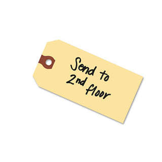 Avery® Unstrung Shipping Tags, 13-pt. Stock, 5 1/4 x 2 5/8, Manila, 1,000/Box (AVE12306)