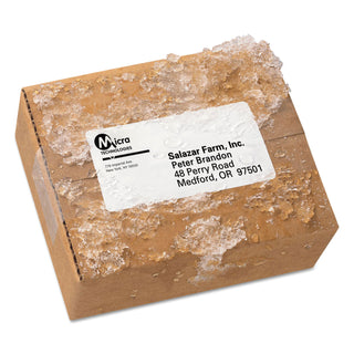 Avery® Waterproof Shipping Labels with TrueBlock and Sure Feed, Laser Printers, 2 x 4, White, 10/Sheet, 500 Sheets/Box (AVE95523)