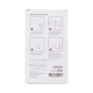McKesson Skin Closure Strip 1/8 X 3 Inch Nonwoven Material Reinforced Strip White (876305_CS)