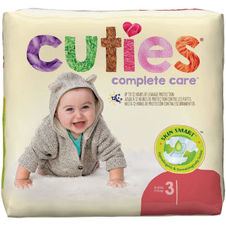 Cuties® Complete Care Unisex Baby Diaper Size 3 Disposable Heavy Absorbency (1206481_PK)