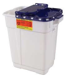 Recykleen™ Pharmaceutical Waste Container White Base 18-1/2 X 17-3/4 X 11-3/4 Inch Vertical Entry 9 Gallon (941864_CS)