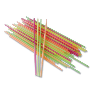 Berkley Square Neon Sip Sticks, 5.5" Polypropylene, Assorted, 1,000/Pack (BSQ1241202) (BSQ1241202)