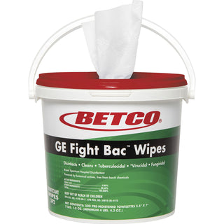 Betco® GE Fight Bac Disinfectant Wipes - 4 / Carton - White (BET3920100CT)