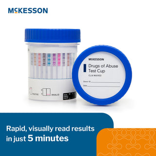 McKesson Drugs of Abuse Test Kit AMP, BAR, BZO, COC, mAMP/MET, MDMA, MOP300, MTD, OXY, PCP, TCA, THC (OX, pH, SG) 25 Tests CLIA Waived (1101520_BX)