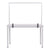 Bi-silque Protector Series Glass Aluminum Desktop Divider, 35.4 x 0.16 x 23.6, Clear (BVCGL07019101)