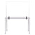 Bi-silque Protector Series Glass Aluminum Desktop Divider, 47.2 x 0.16 x 35.4, Clear (BVCGL08019101)