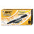 BIC® Soft Feel Retractable Ballpoint Pen, Medium 1mm, Black Ink/Barrel, Dozen (BICSCSM11BK)