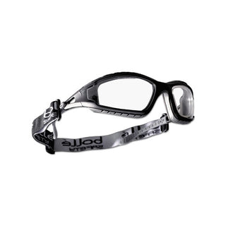 Bolle Tracker Series Safety Glasses, Clear Lens, Clear, Black Frame, Foam, Rubber (286-40085)