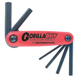 Bondhus GorillaGrip Fold-Ups, 7 per fold-up, Hex Tip, Metric, 2-8 mm (116-12587)
