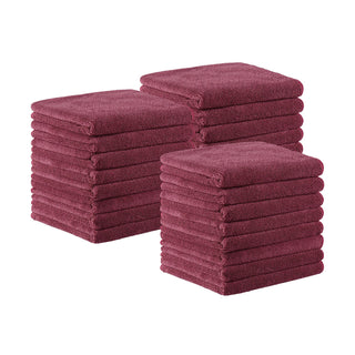 Arkwright Home Bck2U Terry Mircofiber Salon Towel 16x27 Burgundy (24/Pack) (PNP915109BU)