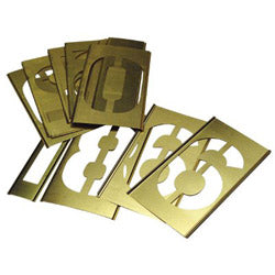 C.H. Hanson 15 Piece Single Number Sets, Brass, 2 in (337-10011)