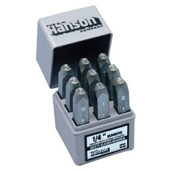 C.H. Hanson Standard Steel Hand Stamp Sets, 3/16 in, 0 thru 8 (337-20561)