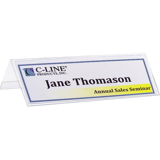 C-Line® Tent Card Holder 2 1/2 X 8 1/2 Clear 25/Box (CLI87597)