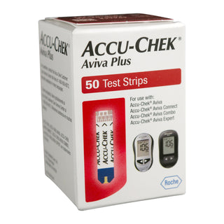 Accu-Chek® Aviva Plus Blood Glucose Test Strips 50 Strips per Pack (788222_VL)
