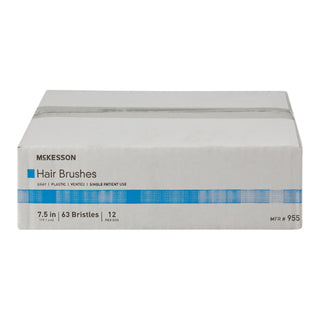 McKesson Hairbrush Plastic Bristles 7.7 Inch (864667_BX)