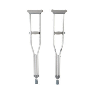 McKesson Underarm Crutches Youth 4 Foot 6 Inch to 5 Foot 2 Inch User Height Aluminum Frame 350 lbs. Weight Capacity (1065233_CS)