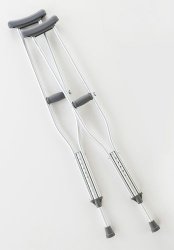 Underarm Crutches Adult 5 Foot 2 Inch to 5 Foot 10 Inch User Height Aluminum Frame 300 lbs. Weight Capacity (978272_CS)