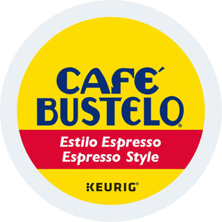 Cafe Bustelo® K-Cup Espresso Style Coffee - Compatible with Keurig Brewer - Dark - 24 / Box (GMT8996)