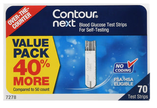 Ascensia Contour® Blood Glucose Test Strips 70 Strips per Pack (1146190_BX)
