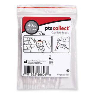 PTS Diagnostics Capillary Blood Collection Tube Plain 40 µL Without Closure Glass Tube (957814_BG)