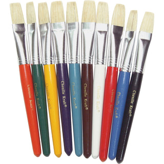 Chenille Kraft Company Flat Natural Bristle Paint Brush with 7 1/2&quot; Handle (CKC5184)