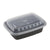 Chesapeake 12Oz Rectangular Black Container w/Lid 150/Case (CHB818)