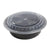Chesapeake 16Oz 6" Round Black Container w/Lid 150/Case (CHB718)