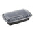 Chesapeake 16Oz Rectangular Black Container w/Lid 150/Case (CHB8168)