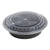 Chesapeake 24Oz 7" Round Black Container w/Lid 150/Case (CHB723)