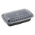 Chesapeake 28Oz Rectangular Black Container w/Lid 150/Case (CHB868)
